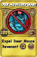 Wizard101 Myth spell card: Deer Mouse Revenant, Spell ID 12475
