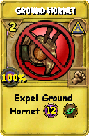 Wizard101 Myth spell card: Ground Hornet, Spell ID 12479