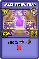Wizard101 Storm spell card: Mass Storm Trap, Spell ID 12481