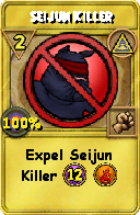 Wizard101 Myth spell card: Seijun Killer, Spell ID 12482