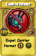 Wizard101 Myth spell card: Carrier Hornet, Spell ID 12483