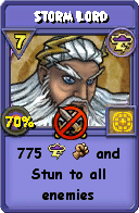 Wizard101 Storm spell card: Storm Lord, Spell ID 12485