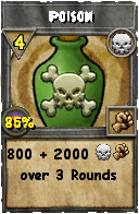 Wizard101 Death spell card: Poison, Spell ID 12497