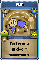 Wizard101 Cantrips spell card: Flip, Spell ID 12500