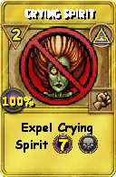 Wizard101 Myth spell card: Crying Spirit, Spell ID 12508