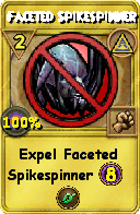 Wizard101 Myth spell card: Faceted Spikespinner, Spell ID 12511