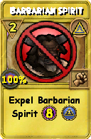 Wizard101 Myth spell card: Barbarian Spirit, Spell ID 12512