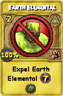 Wizard101 Myth spell card: Earth Elemental, Spell ID 12516