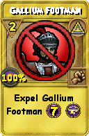 Wizard101 Myth spell card: Gallium Footman, Spell ID 12518