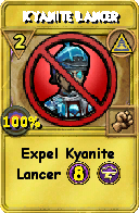 Wizard101 Myth spell card: Kyanite Lancer, Spell ID 12528