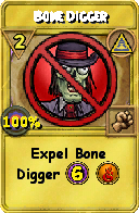 Wizard101 Myth spell card: Bone Digger, Spell ID 12529
