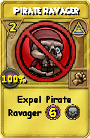 Wizard101 Myth spell card: Pirate Ravager, Spell ID 12534