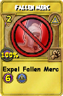 Wizard101 Myth spell card: Fallen Merc, Spell ID 12535