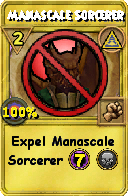 Wizard101 Myth spell card: Manascale Sorcerer, Spell ID 12536