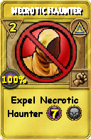 Wizard101 Myth spell card: Necrotic Haunter, Spell ID 12537