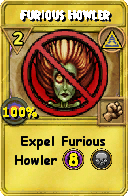 Wizard101 Myth spell card: Furious Howler, Spell ID 12538