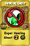 Wizard101 Myth spell card: Howling Ghost, Spell ID 12540