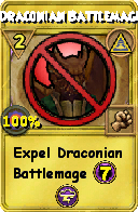 Wizard101 Myth spell card: Draconian Battlemage, Spell ID 12546