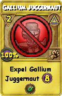 Wizard101 Myth spell card: Gallium Juggernaut, Spell ID 12552