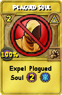 Wizard101 Myth spell card: Plagued Soul, Spell ID 12553