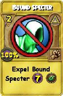 Wizard101 Myth spell card: Bound Specter, Spell ID 12558