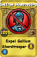 Wizard101 Myth spell card: Gallium Shardtrooper, Spell ID 12561