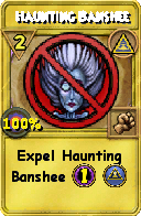 Wizard101 Myth spell card: Haunting Banshee, Spell ID 12564
