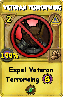 Wizard101 Myth spell card: Veteran Terrorwing, Spell ID 12565