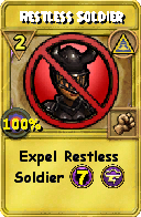 Wizard101 Myth spell card: Restless Soldier, Spell ID 12566