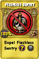 Wizard101 Myth spell card: Fleshless Sentry, Spell ID 12567