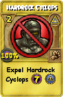 Wizard101 Myth spell card: Hardrock Cyclops, Spell ID 12568