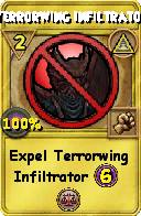 Wizard101 Myth spell card: Terrorwing Infiltrator, Spell ID 12569