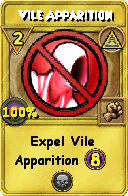 Wizard101 Myth spell card: Vile Apparition, Spell ID 12570