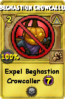 Wizard101 Myth spell card: Beghastion Crowcaller, Spell ID 12577