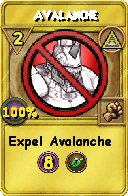 Wizard101 Myth spell card: Avalanche, Spell ID 12578