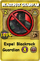 Wizard101 Myth spell card: Blackrock Guardian, Spell ID 12579