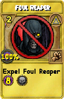 Wizard101 Myth spell card: Foul Reaper, Spell ID 12580