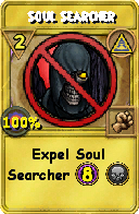 Wizard101 Myth spell card: Soul Searcher, Spell ID 12581