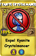 Wizard101 Myth spell card: Kyanite Crystalmancer, Spell ID 12582