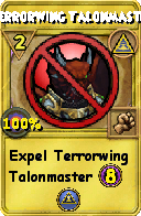 Wizard101 Myth spell card: Terrorwing Talonmaster, Spell ID 12584