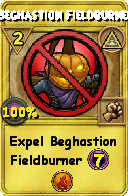 Wizard101 Myth spell card: Beghastion Fieldburner, Spell ID 12587