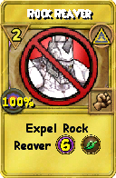 Wizard101 Myth spell card: Rock Reaver, Spell ID 12588