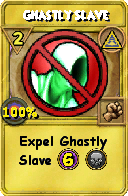 Wizard101 Myth spell card: Ghastly Slave, Spell ID 12590