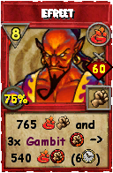Wizard101 Fire spell card: Efreet, Spell ID 12592