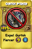 Wizard101 Myth spell card: Gurtok Piercer, Spell ID 12594