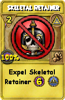 Wizard101 Myth spell card: Skeletal Retainer, Spell ID 12595