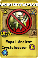 Wizard101 Myth spell card: Ancient Crystalweaver, Spell ID 12597