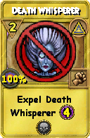 Wizard101 Myth spell card: Death Whisperer, Spell ID 12603