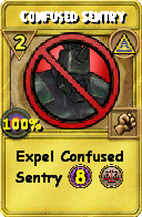 Wizard101 Myth spell card: Confused Sentry, Spell ID 12606