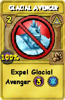 Wizard101 Myth spell card: Glacial Avenger, Spell ID 12607